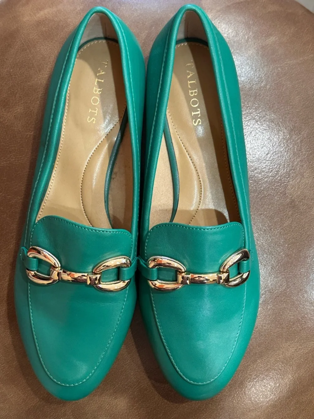 Talbots Green Leather Horsebit Loafers new without tags size 8.5 - Picture 3 of 8